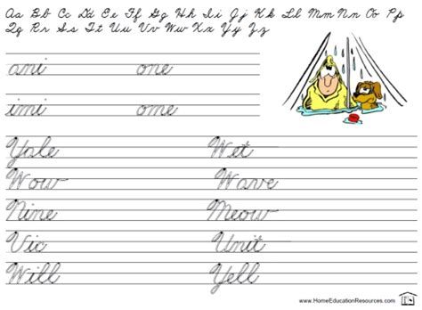 Free Printable Cursive Worksheets For 4th Grade E7B