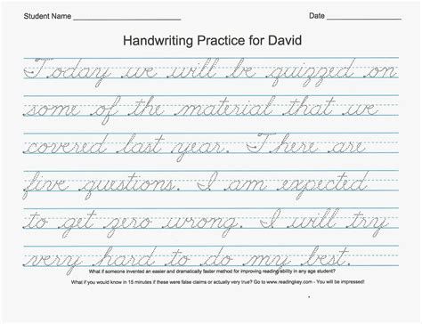 free printable handwriting worksheets for 4th grade