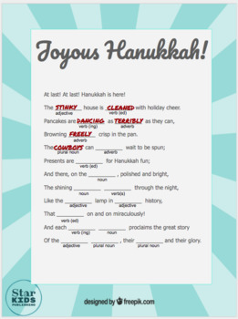 free printable hanukkah mad libs