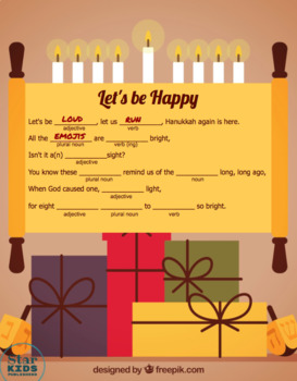 Hanukkah Mad Libs Collection *Google Slides and Printables