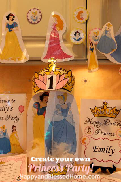 free printable happy birthday banner princess