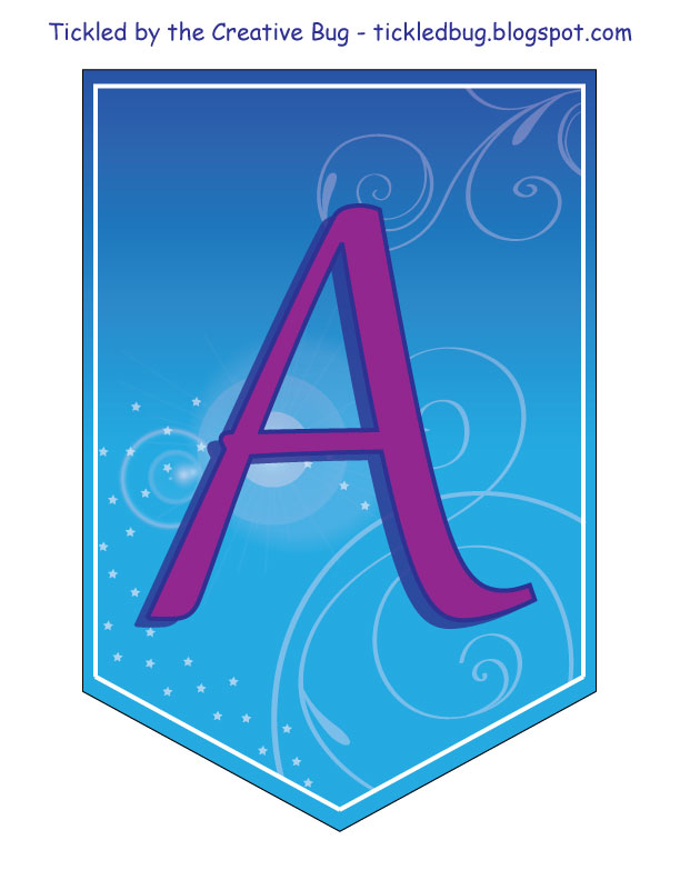 Tickled by the Creative Bug: Princess Party Happy Birthday Banner ...