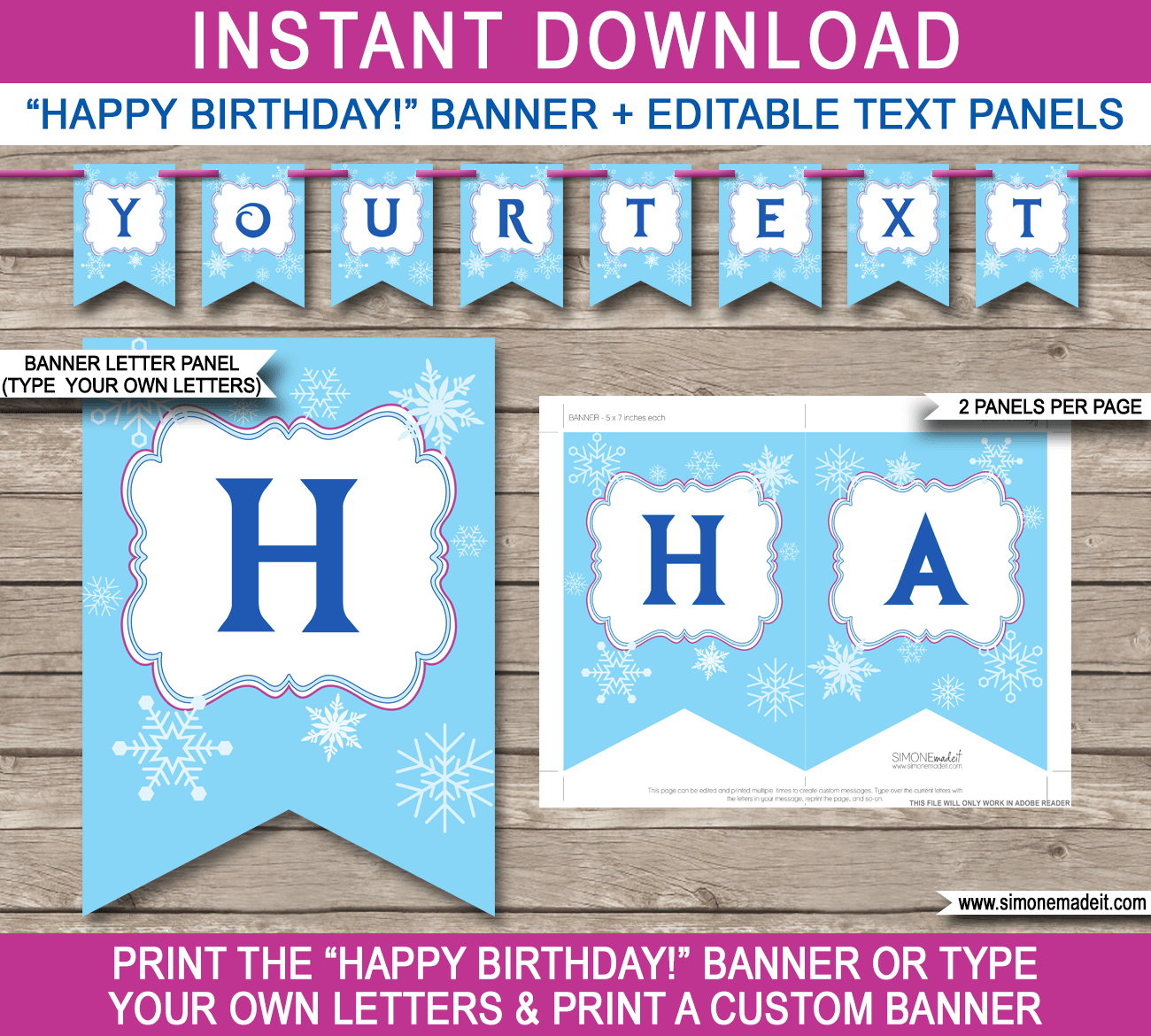free printable happy birthday banner templates for word