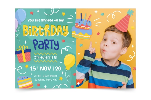 Birthday Invitation Card - Free Download on Freepik