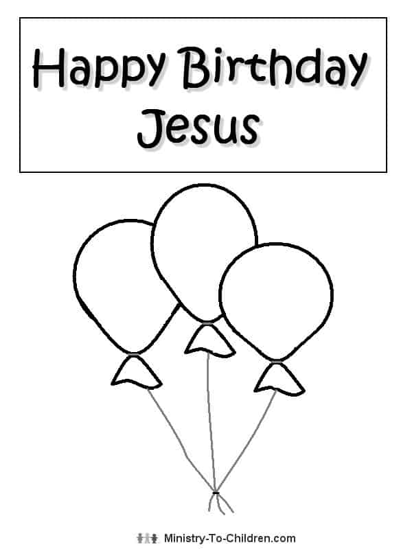 free printable happy birthday jesus coloring pages