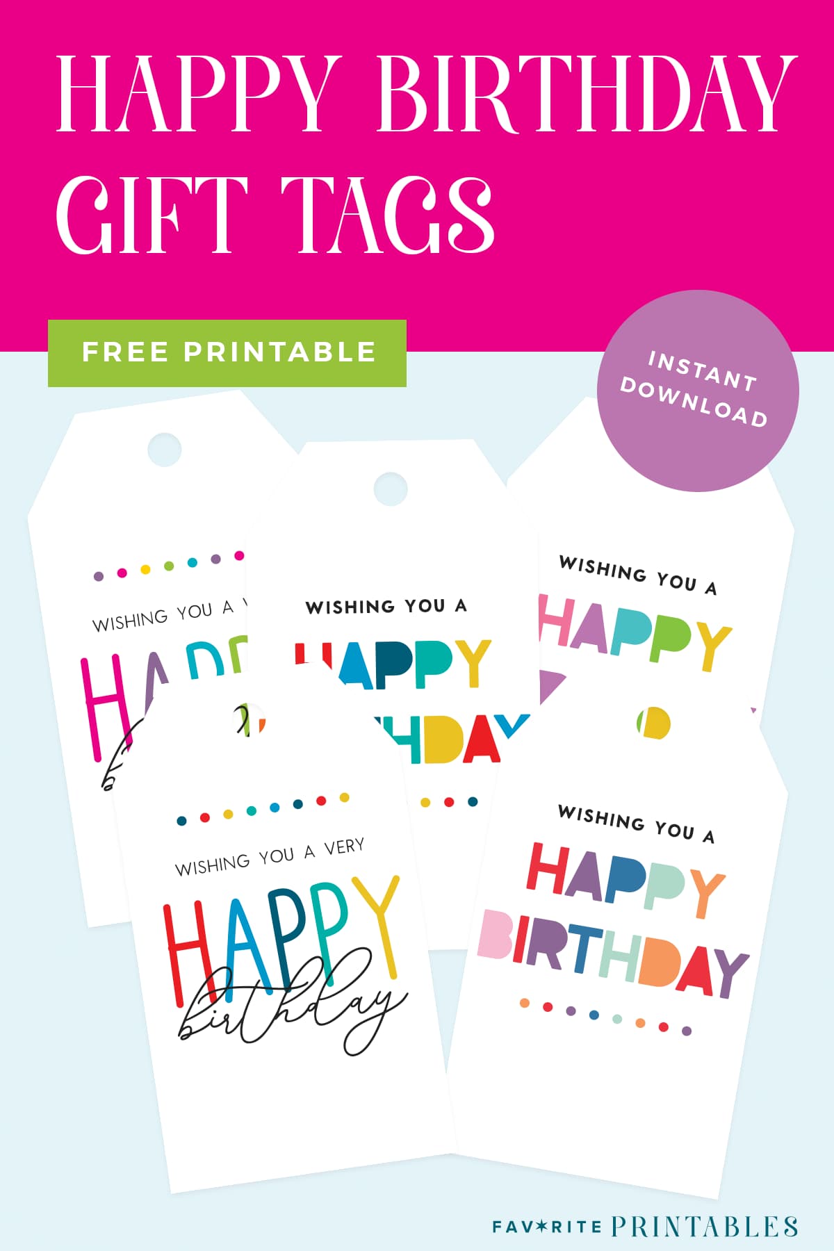 free printable happy birthday name tags