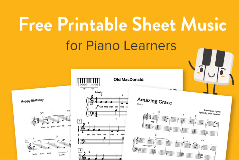 free printable happy birthday piano sheet music