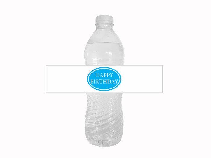 Printable Blue Boys Birthday Water Bottle Labels - DIY Drink Wraps ...