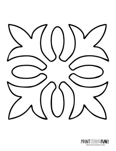 Free Hawaiian quilt patterns to applique or stencil, at ...