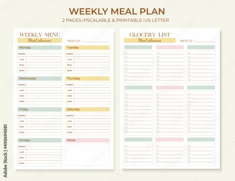 free printable healthy meal planner