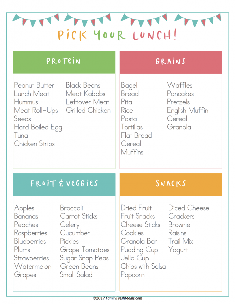 free printable healthy meal planner