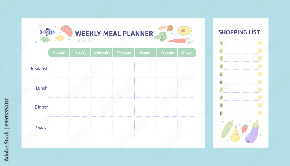 free printable healthy meal planner