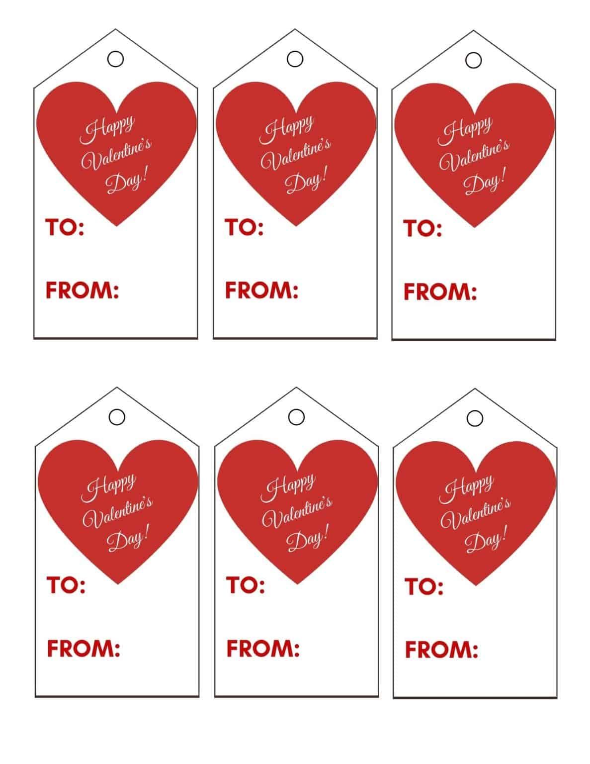 free printable heart gift tags
