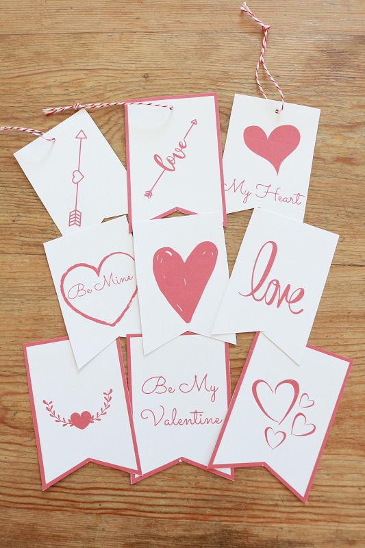 free printable heart gift tags
