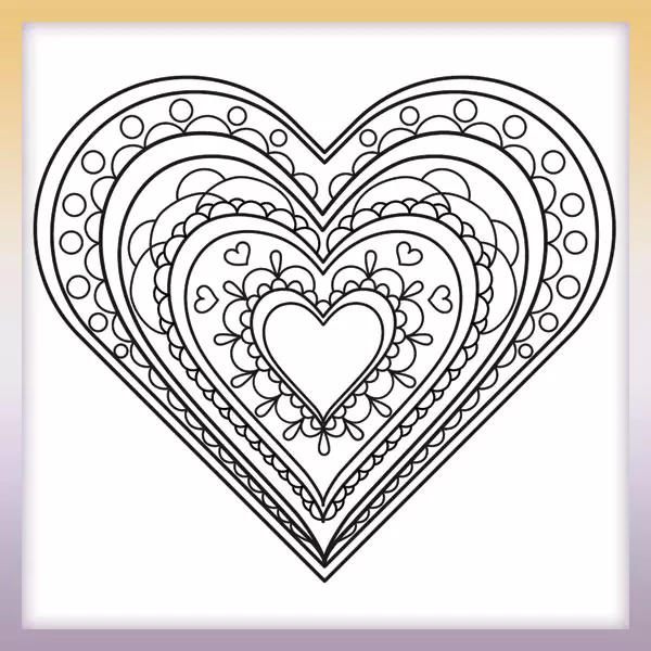 free printable heart mandala coloring pages