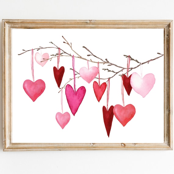 free printable heart wall art