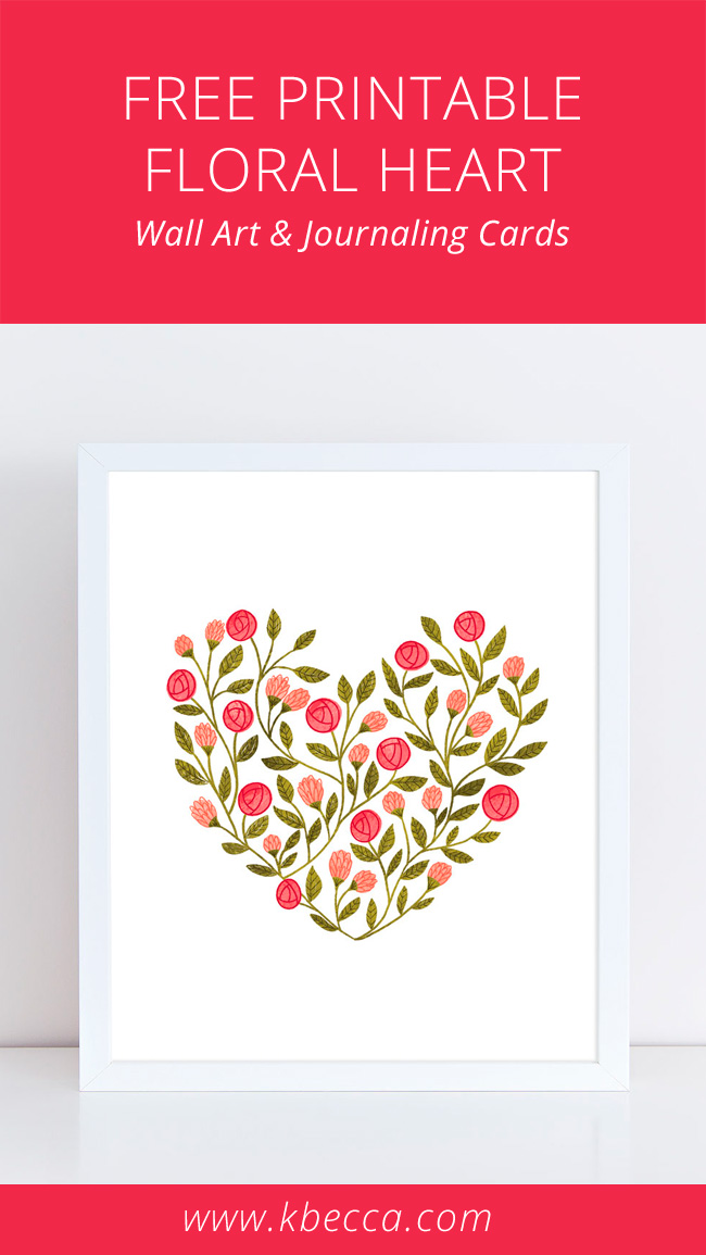 free printable heart wall art