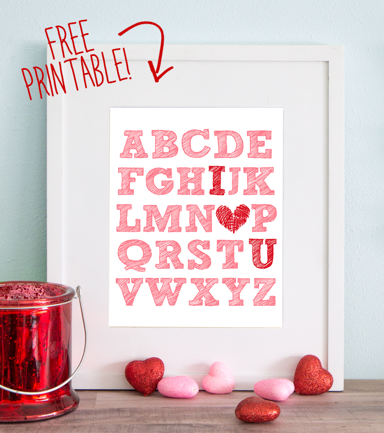 Free Valentine Wall Art - Farmhouse Style -