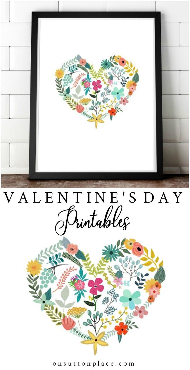 free printable heart wall art