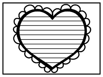 Bubble Heart Writing Template