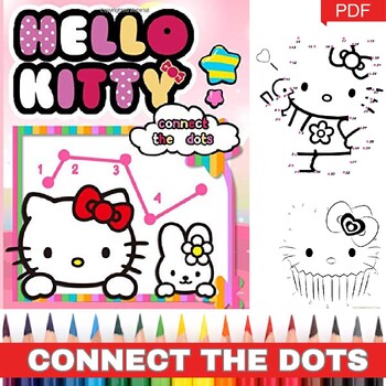 Hello Kitty Dot To Dot-Connect the dots: Hello Kitty printable activity ...