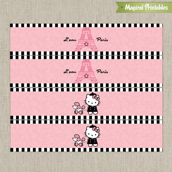 free printable hello kitty water bottle labels