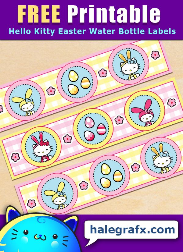 free printable hello kitty water bottle labels