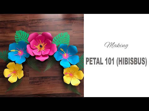 Petal 101 Hibiscus Paper Flower Templates - YouTube