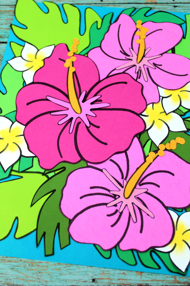 free printable hibiscus borders
