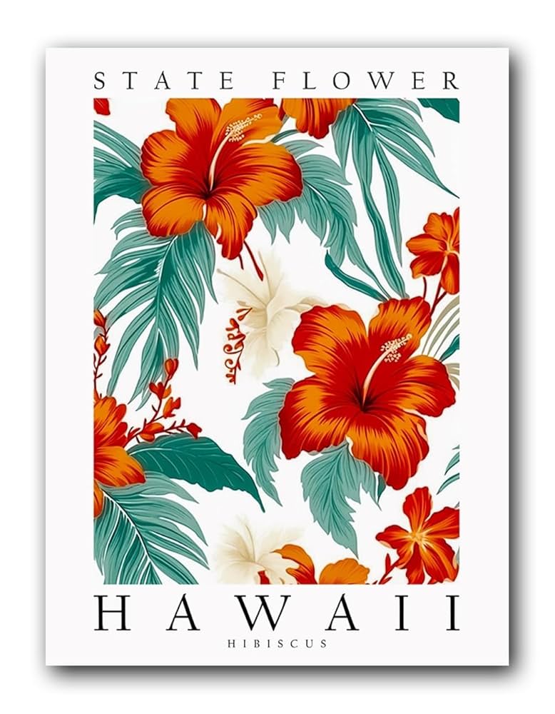 Amazon.com: Hibiscus, Hawaii State Flower, Poster Print, Wall ...