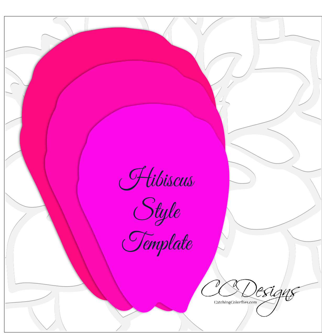Giant Paper Flower Hibiscus Templates