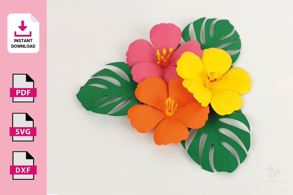 free printable hibiscus borders