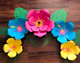 free printable hibiscus flower template