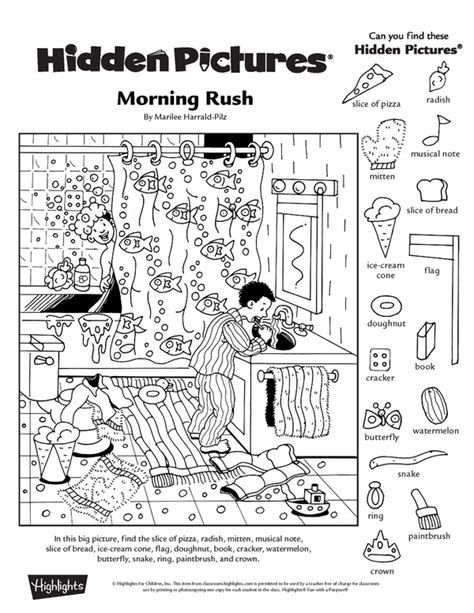 free printable hidden pictures pdf