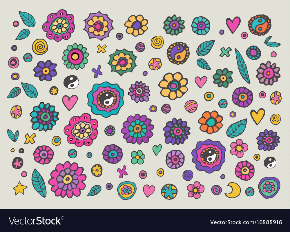 free printable hippie flowers