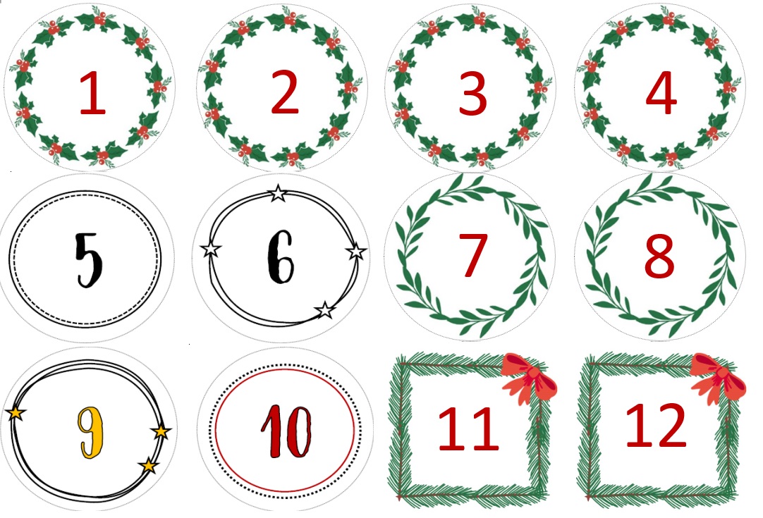 Advent Calendar Numbers Vectors Illustrations For Free Download