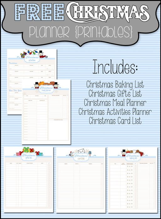 free printable holiday organizer