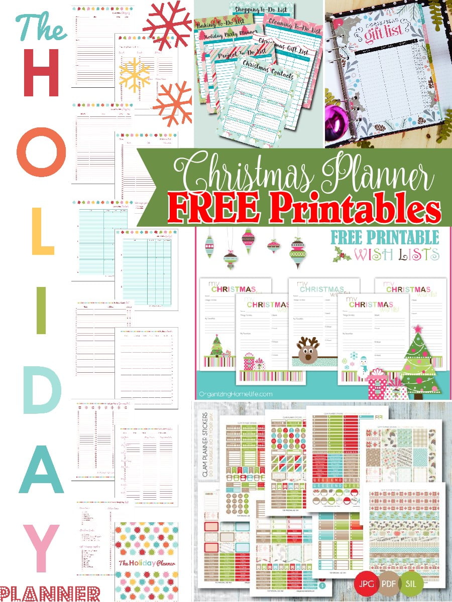 free printable holiday organizer