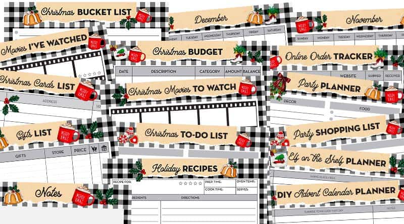 free printable holiday organizer