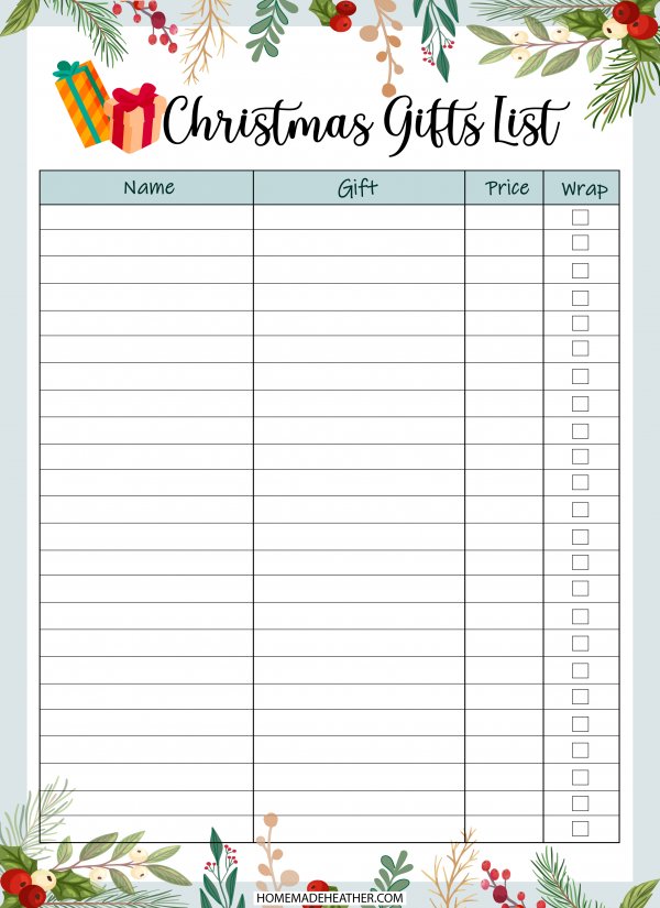 Free Christmas Planner Printables » Homemade Heather