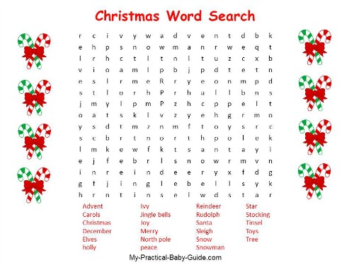 free printable holiday word games