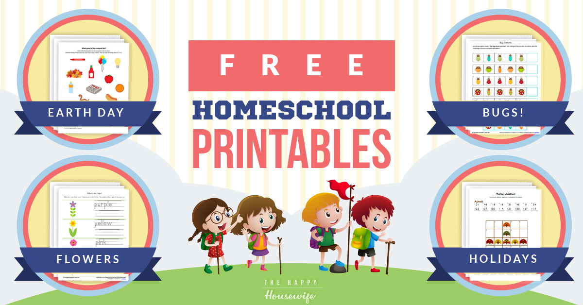 Free Homeschool Printables - The Happy Housewife™ :: Home Schooling