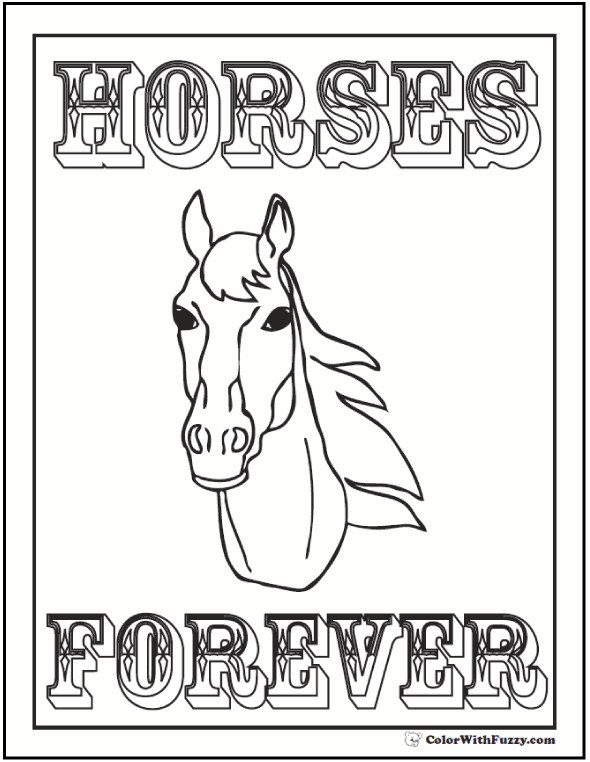 Horse Head Coloring Page: Horses Are Forever!