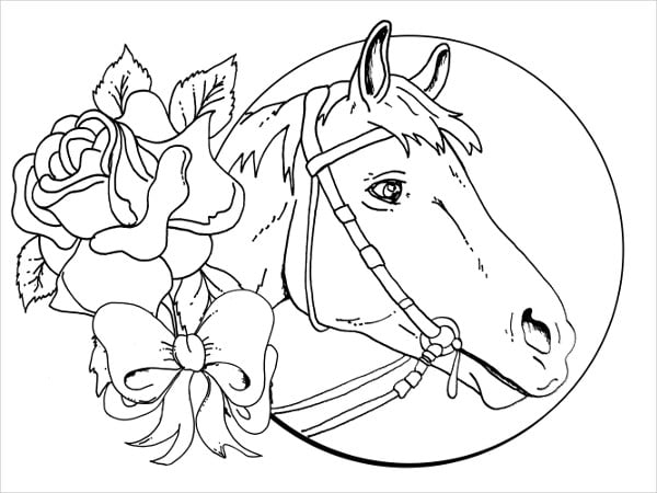 free printable horse head coloring pages