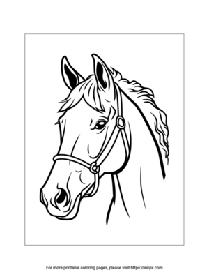 free printable horse head coloring pages