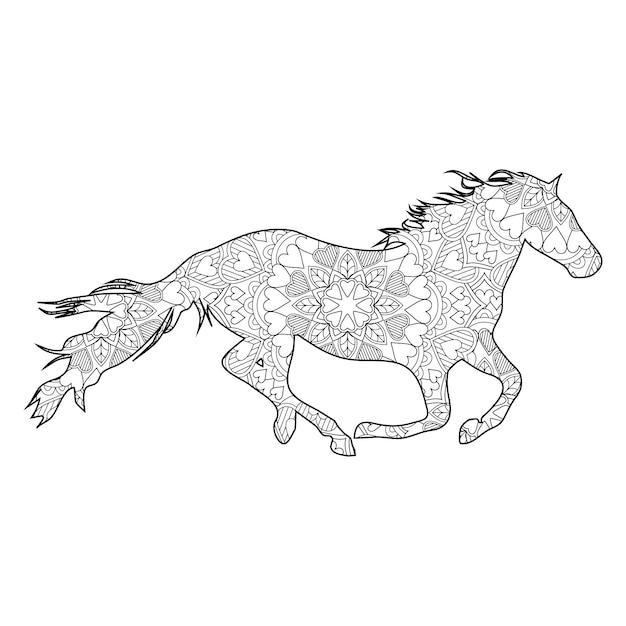 free printable horse mandalas