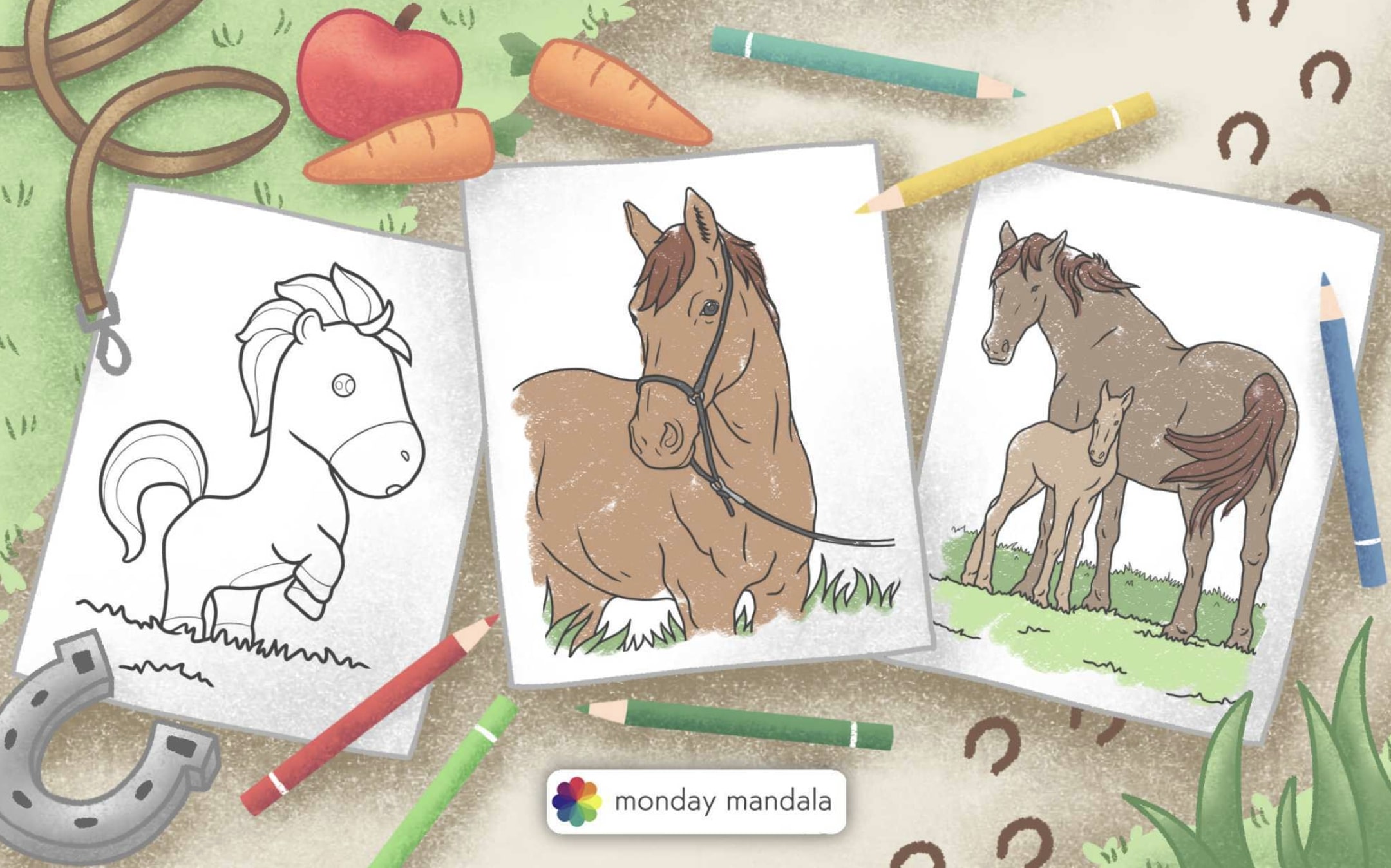44 Horse Coloring Pages (Free PDF Printables)