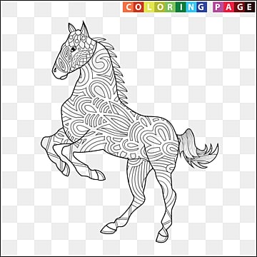 free printable horse mandalas