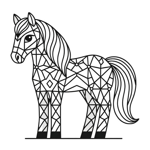free printable horse mandalas