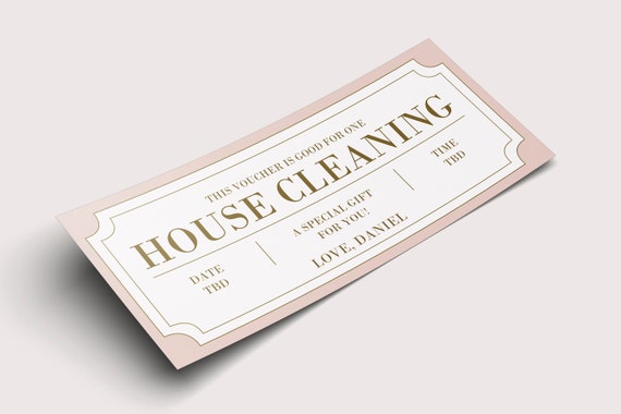 free printable house cleaning gift certificate template